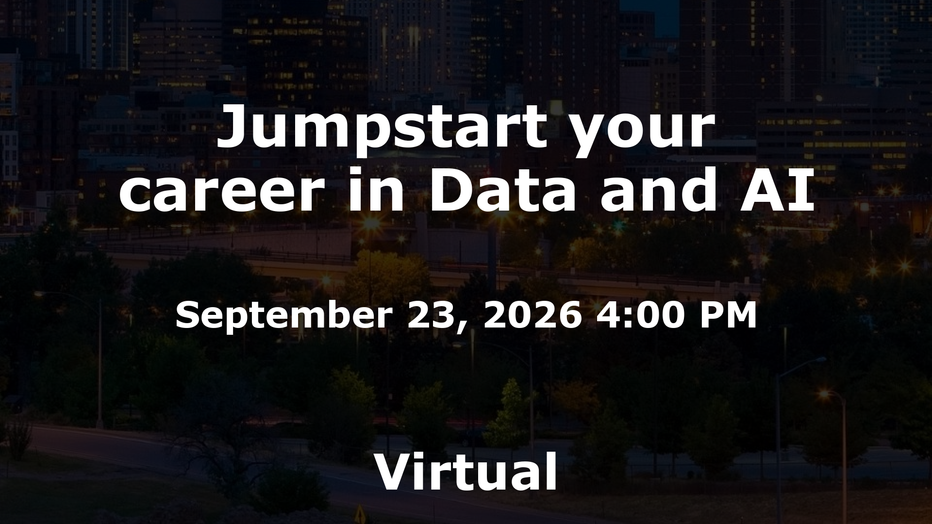 Jumpstart your career in Data and AI event image